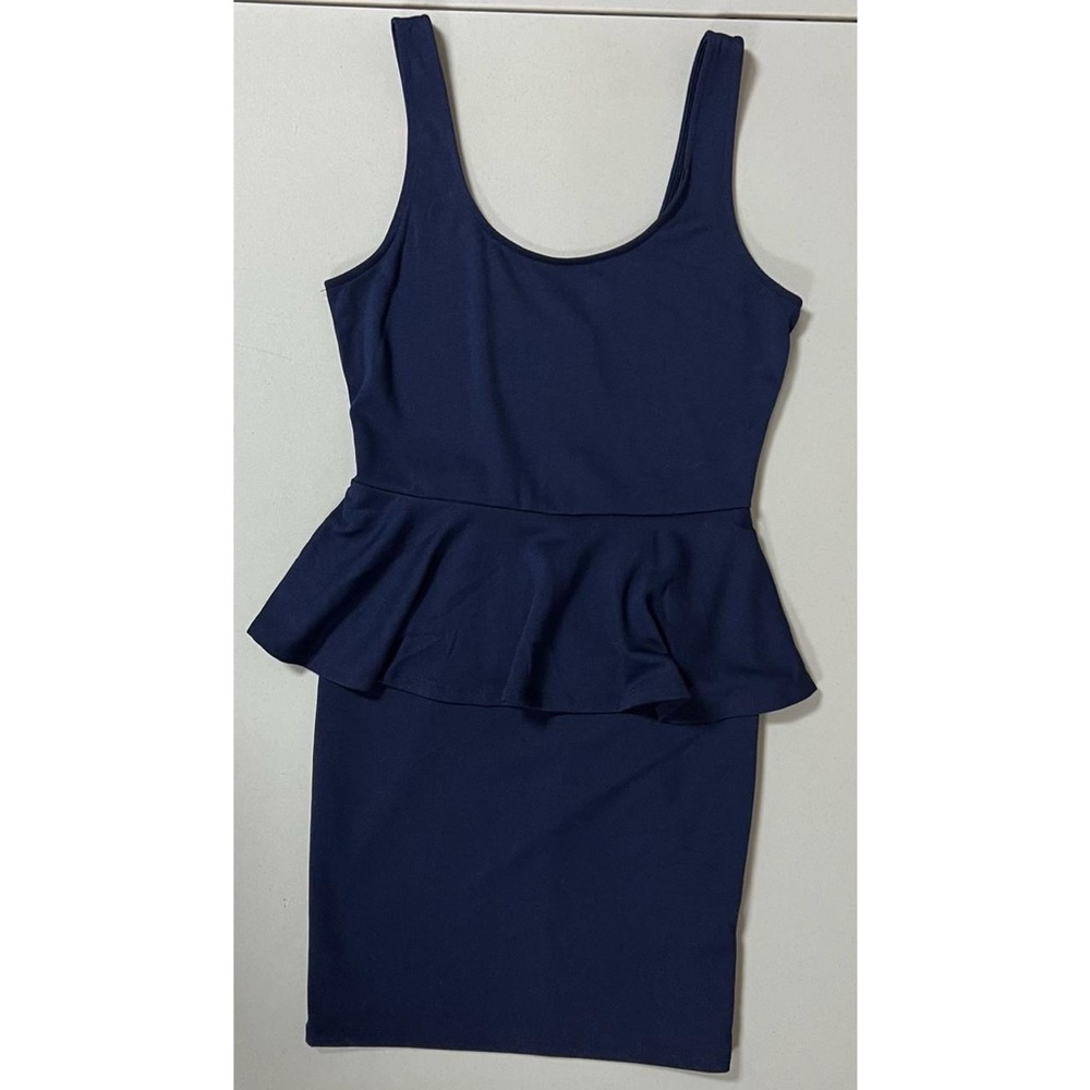Navy Blue Peplum Bodycon Mini Dress Size M 💙✨ #mini #dress #peplum #bodycon